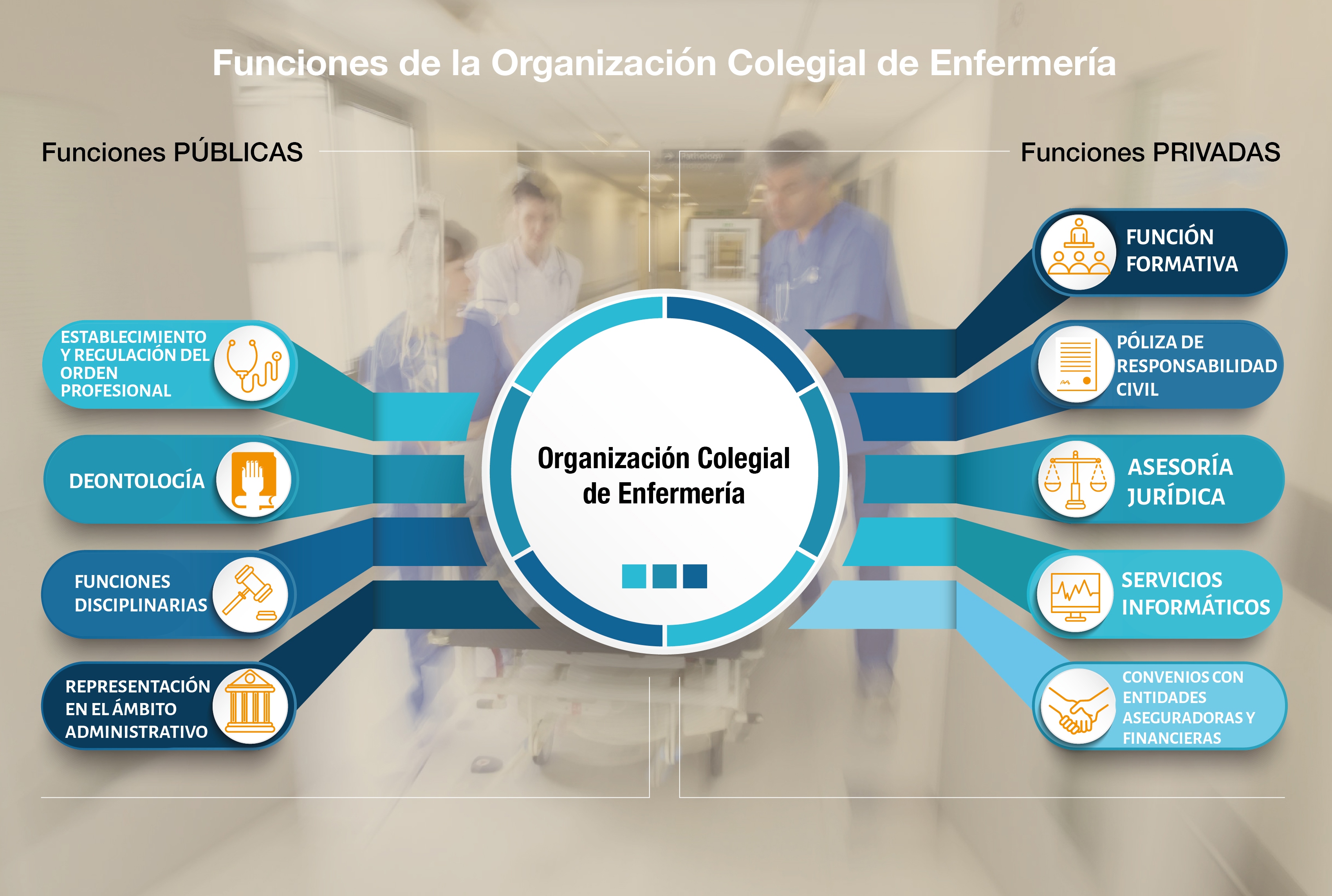 Funciones de la Organización Colegial de Enfermería