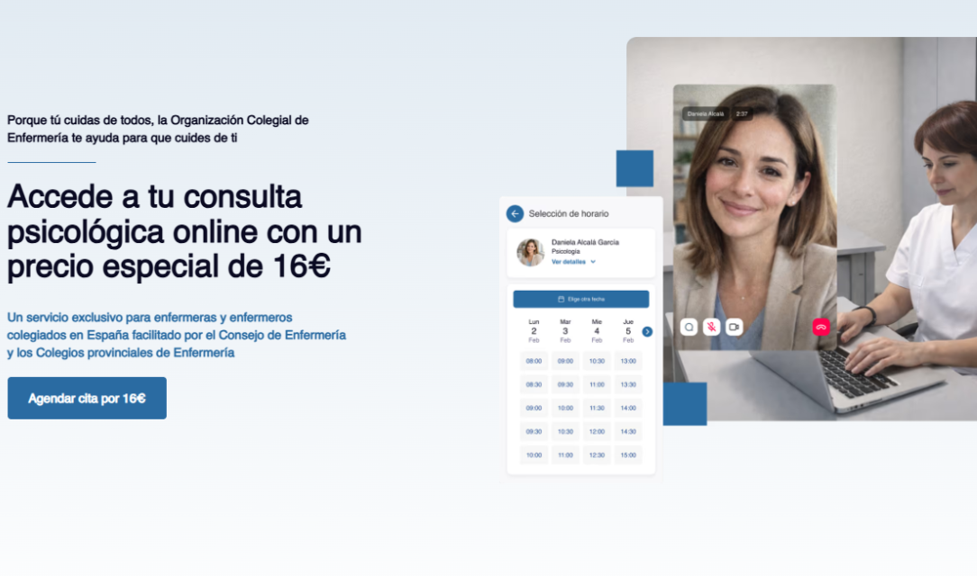 La Organización Colegial de Enfermería pone a disposición de las enfermeras españolas una consulta psicológica online exclusiva