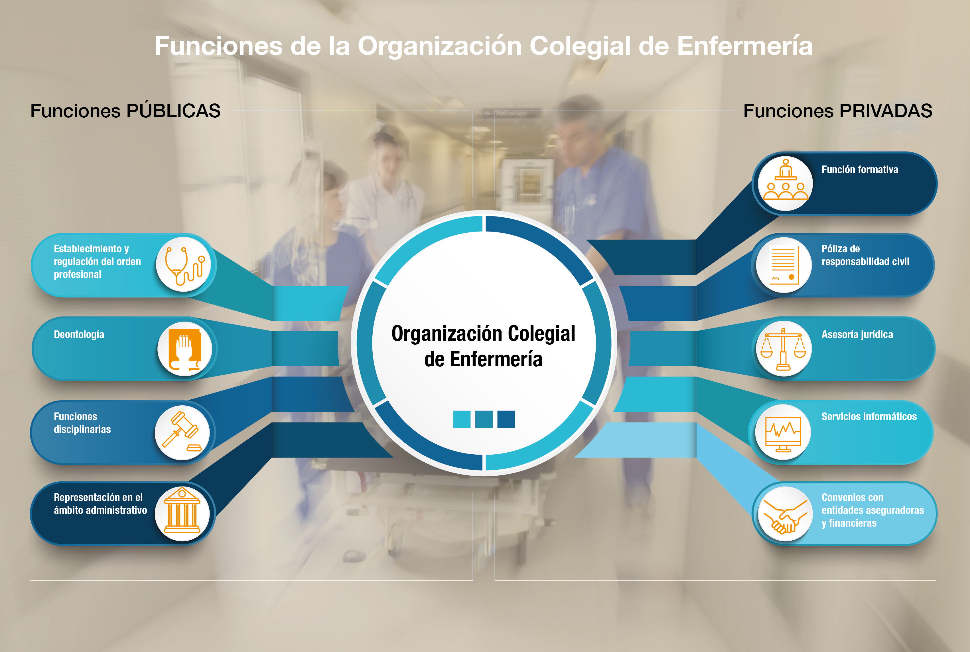 Funciones de la Organización Colegial de Enfermería