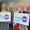 José Luis Cobos (CGE), Francisco J. Milla (Urología), Adelaida Zabalegui (Nursing Now), Pilar Fernández (CGE), Juan A. Astorga (Colegio Enfermería Málaga), Jacinto Escobar (Colegio Enfermería Granada), Rafael Lletget (CGE)