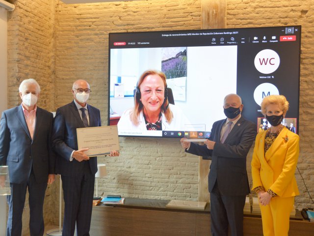 Ana Regueira, directora de enfermería del Hospital Politécnico la Fe de Valencia, recogió de forma virtual el séptimo premio al centro con mejor reputación para los gestores de enfermería