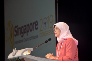 La presidenta de Singapur inaugura el Congreso del Consejo Internacional de Enfermeras