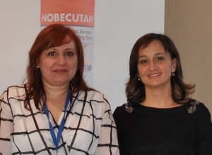 Susana García e Isabel Antolín, enfermera del Hospital Universitario Miguel Servet, de Zaragoza. 