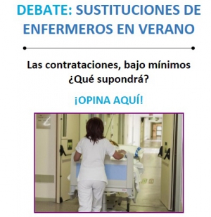 Sustituciones de enfermeros en verano. ¡Participa en nuestro debate!