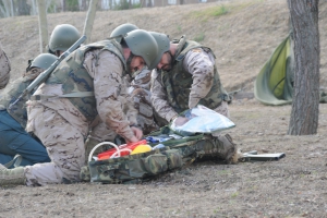 Simulacro enfermería militar