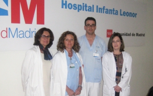 Susana de Juan (directora médica), Mª Ángeles Rodríguez (directora de Enfermería), Julián Carretero (enfermero) y Carmen Pantoja (directora gerente)