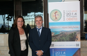 Elena Miguel, presidenta de A.E.E.T.O y Juan Antonio Astorga, presidente del Colegio de Enfermería de Málaga