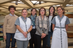 Grupo de investigación, de izquierda a derecha Cristina Oroviogoicoechea, Pilar Ara, Ana Carvajal, Maribel Saracíbar (investigadora principal), Maddi Olano, Aurora Simón y Begoña Erra.