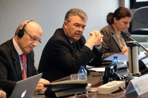 El presidente del CGE, Máximo González Jurado, junto al presidente de la EurHeCA, Patrick Fortuit 