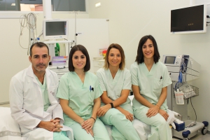 Enfermeras de la Unidad de Endoscopias del Complejo Hospitalario de Navarra