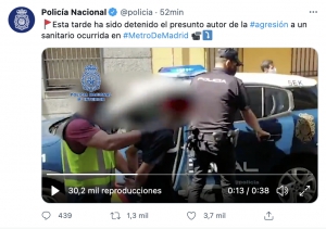 Detienen al joven que presuntamente agredió al enfermero en el metro de Madrid